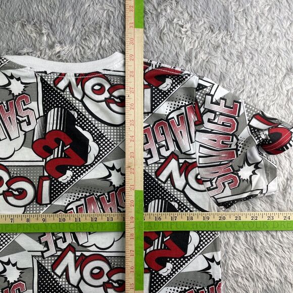 Launder Bear Shirt Mens Medium White Red Black Teddy Icon 23 Savage AOP - Picture 9 of 9